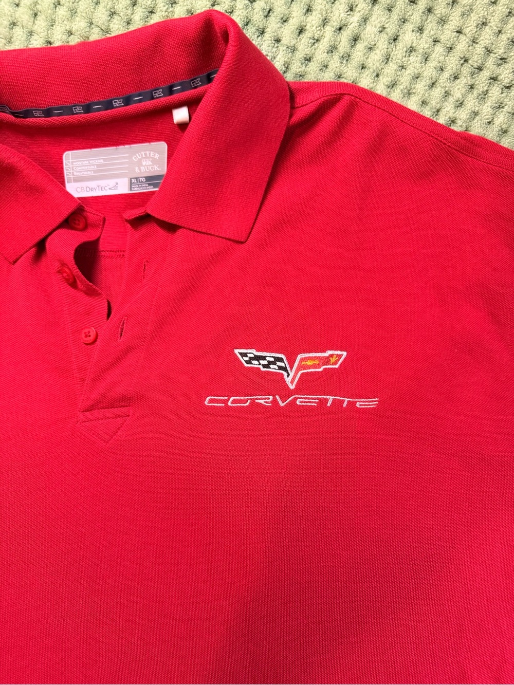 Cutter & Buck Corvette Red DryTec Polo Shirt